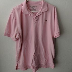 Mens pink polo
